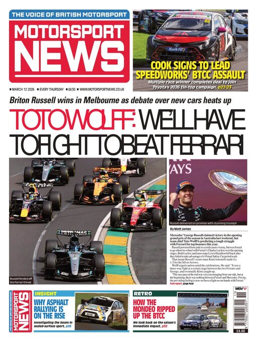 Title details for Motorsport News by Kelsey Publishing Ltd - Available